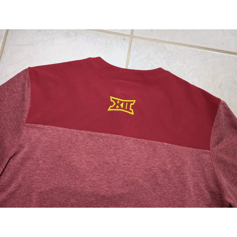 Nike Men's Medium Iowa State Cyclones Jack Trice 5 Bar Club 1/4 Zip Pullover Red